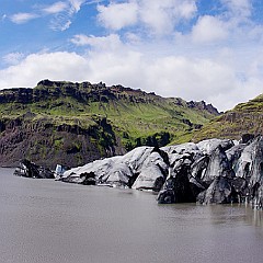 Sólheilmajökull, une langue glacière descendant du Vatnajökull.