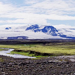 Randonnée dans le Myrdalsjökull.