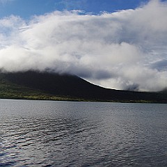 Île de Gaua, Vanuatu, lac Letas et Mont Garet.