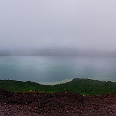 Île de Gaua, Vanuatu, lac Letas vu du Mont Garet.