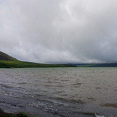 Île de Gaua, Vanuatu, lac Letas et Mont Garet.